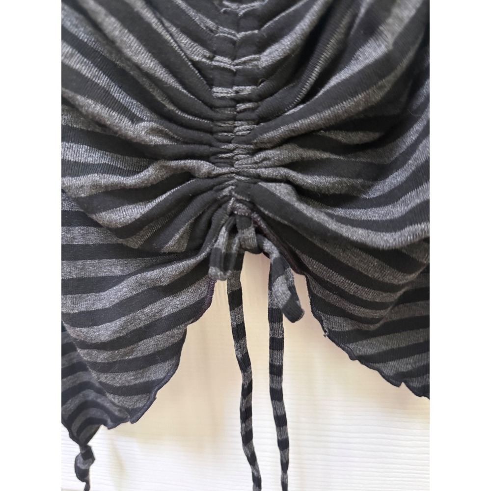 Urban Outfitters Ruched Handkerchief Hem Tube Top whimsigoth black Small